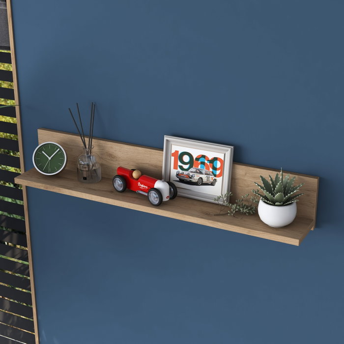 Hanah Home AE104 - 2669 Estantería de Pared Nogal